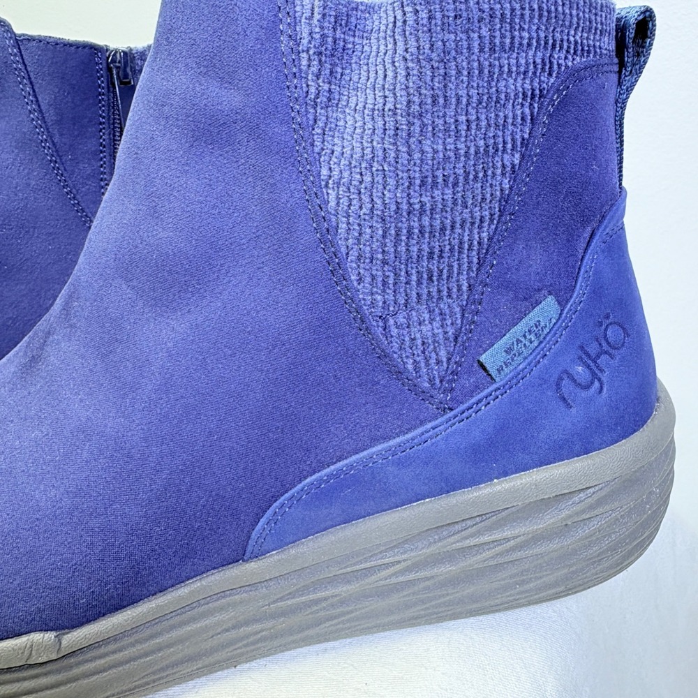 Ryka‎ Noelle Next Blue Fabric Ankle Boots Women 11M Side Zip Comfort Booties - Picture 15 of 15